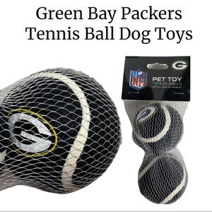 NWT Green Bay Packers 2-Pack Pet Tennis Balls